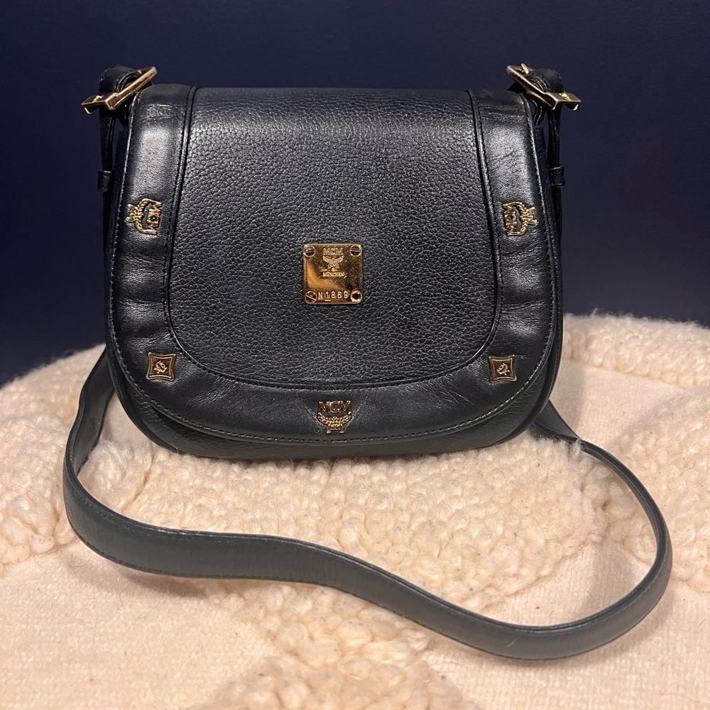 Black Leather Crossbody Bag